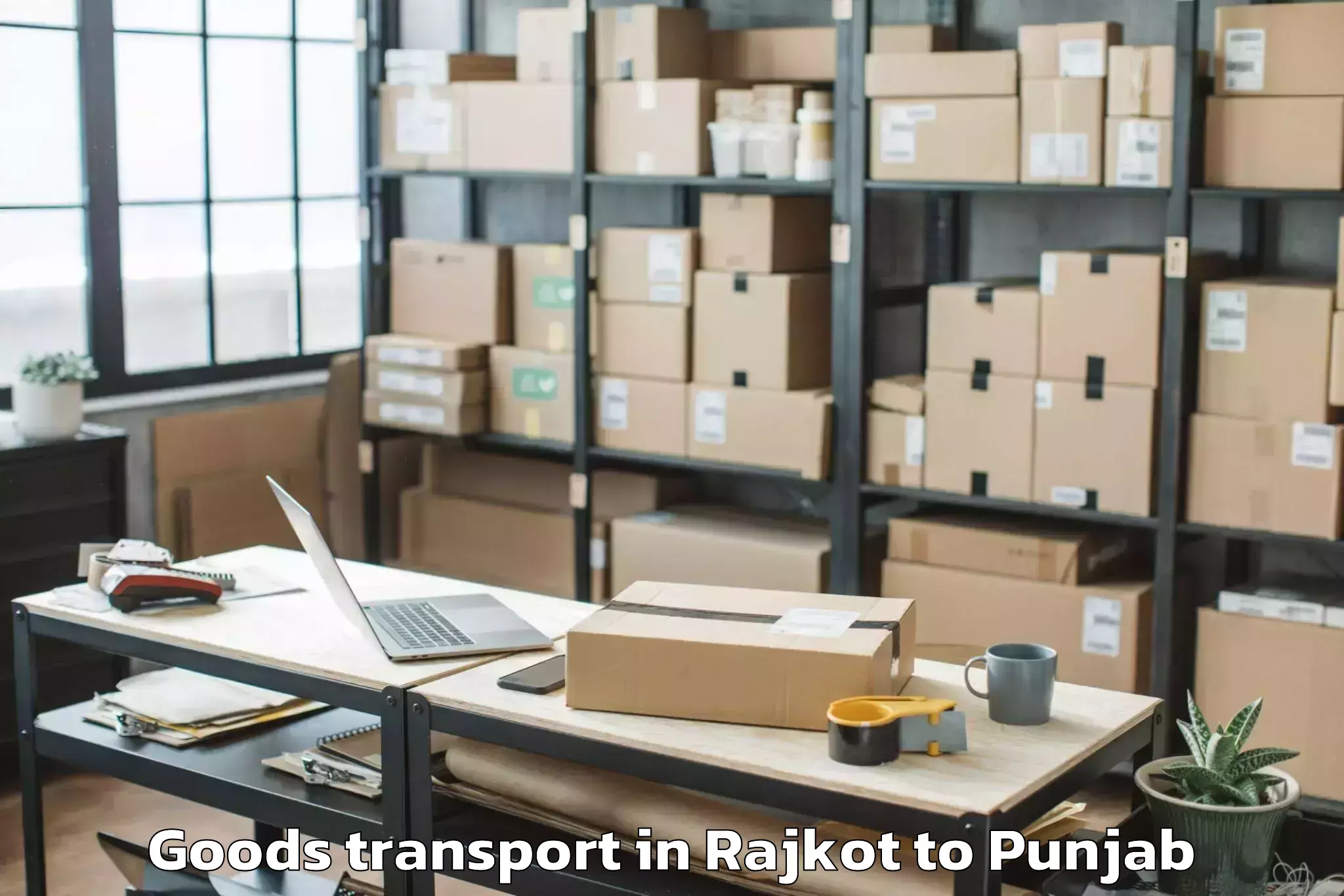 Easy Rajkot to Nurpur Kalan Goods Transport Booking